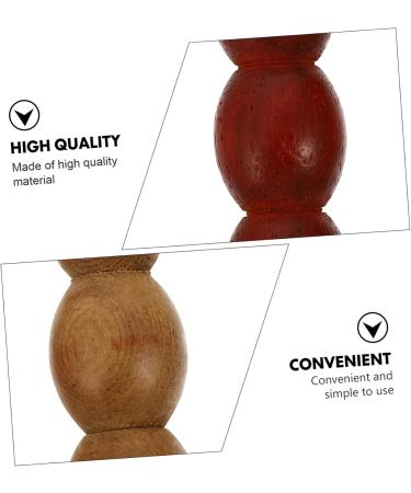 Partykindom 2-St Pearl Massage Stick | Calf Pain Relief | Thai Massage Tool | Wooden Fragrant Red Pear Manual Massage Device - Buy Online on GoSupps.com