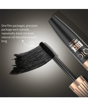 4D Silk Fiber Mascara & Liquid Eyeliner Set - Volumizing & Lengthening Waterproof Makeup for Thick, Natural-Looking Lashes - Black (0.04 oz) - Buy Online on GoSupps.com