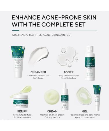 Tea Tree Skin Care Set for Teen Girls | 5PCS Skincare Gift Set with Cleanser Toner Serum & Acne Gel Moisturizing Travel Essentials - Buy Online on GoSupps.com