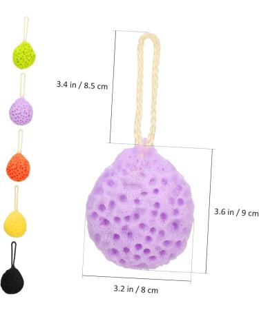 5pcs Exfoliating Sponge Bath Balls - Body Wash Scrubber & Skin Cleaning Shower Sponge - Buy Online on GoSupps.com
