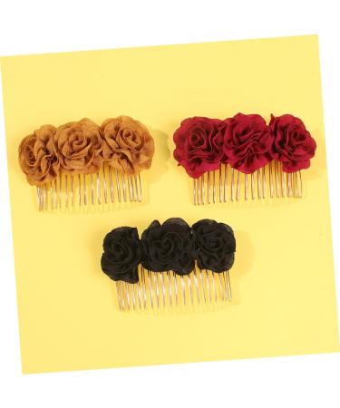 DOITOOL Hair Pin Hair Accessories Wedding Decor Hair Barrettes Hair Clip Bridal Barrette Bridal Flower Clip Cloth Flower Hairpin Headgear Miss Earth Tones - Buy Online on GoSupps.com