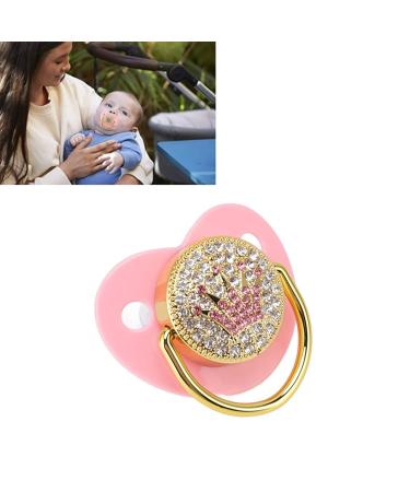 Buy Bling Baby Pacifier - Soft Silicone Lightweight & Curved Design for Newborns (6-18 Months) - Pink with Clip - Buy Online on GoSupps.com