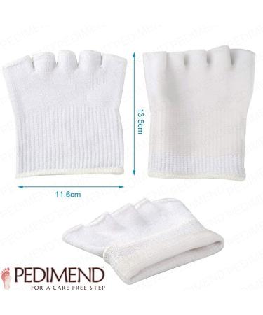 Pedimend Gel Lined 5 Toe Socks (1PAIR) - Moisturise Dry Skin - SPA Gel Open Toe Socks Therapeutic and Soothing for Aching Tired Feet - Separator Your Toes - Foot Care - Buy Online on GoSupps.com