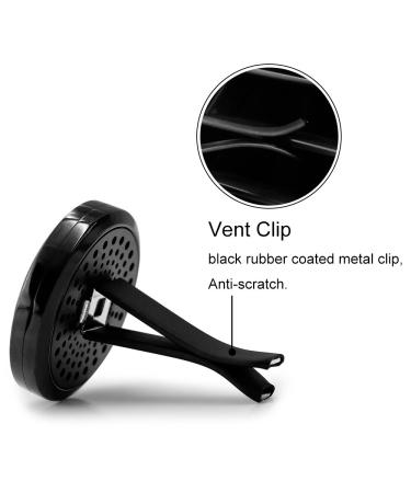 RoyAroma 30mm Car Essential Oil Diffuser Set - Stainless Steel Locket with Vent Clip & 12 Felt Pads - Buy Online on GoSupps.com