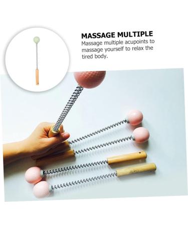 Healeved 1stk Spring Massage Device - Multifunctional Hammer & Ball Massager for Gamer & Body Relief - Pink 32x4.5cm - Buy Online on GoSupps.com