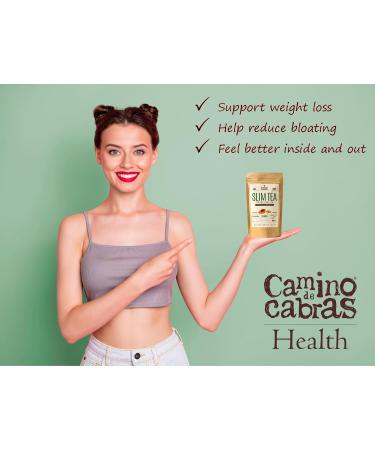 Organic Slimming Tea with Green Tea, Mate, Nettle, Dandelion, Ginger, White Tea, Horsetail, Hibiscus, Tulsi, Papaya, Cardamom - 100g Natural Herbal Detox Tea for Weight Loss & Fat Burn - Buy Online on GoSupps.com