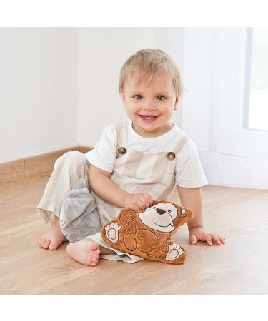 Green Woodpecker Heat Zoo Monkey - Grape Seed Heating Thread with Washable Cover for Children's Comfort Ideal Cuddly Toy for Abdominal Pain & Cold Relief - Buy Online on GoSupps.com