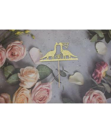 Dinosaurs Wedding Cake Topper Funny Dinosaurs Kissing Mr & Mrs Cake Decors Bride and Groom Wedding Party Decorations Gold Glitter - Buy Online on GoSupps.com