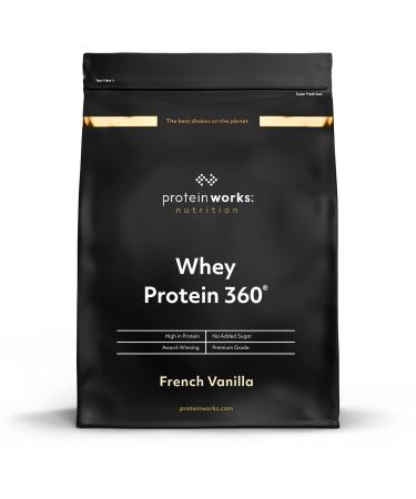 THE PROTEIN WORKS Whey Protein 360 Powder, French Vanilla No Added Sugar, 1.2 kg
