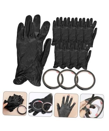 FRCOLOR 3 Sets Fingerless Gloves Manicure Gel Nail Gloves Nail Art Gloves Nail Art Gel Nail Tape Light Glove Uv Gloves for Nails Nail Art Tape Uv Tape Guantes Accessories Pvc Disposable - Buy Online on GoSupps.com