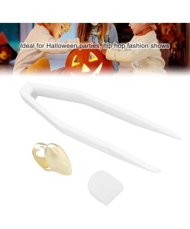 Hip Hop Teeth Decoration Copper Halloween Hip Hop Teeth Single Reusable Individualized Easy Wearing for Fashion Show for Concert(gold) - Buy Online on GoSupps.com