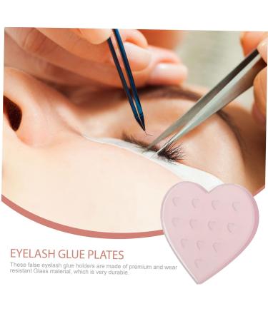 FRCOLOR 2pcs Eyelash Adhesive Station - Grafting Eyelash Plates & Glue Holder for Extensions | Pink Epoxy Lash Tool for Nail Art & Grafting - Buy Online on GoSupps.com