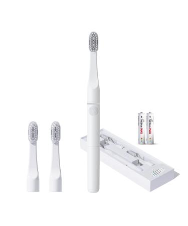 Tromatz Simple Pro Battery Powered Electric Toothbrush  Gentle & Deep Cleaning with New Bioelectric Microcurrent Wave Technology - Gray