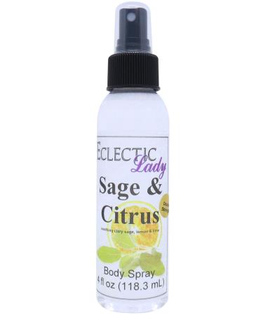 Sage And Citrus Body Spray (Double Strength) 4 ounces Body Mist for Women with Clean Light & Gentle Fragrance Long Lasting Perfume with Comforting Scent for Men & Women Cologne with Soft Subtle 4 Fluid Ounces (Double Strength)
