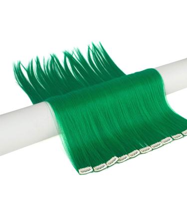 24pcs Green Hair Extensions 20 inch - Halloween Party Highlights Clip in Hair Extensions - Heat-Resistant Straight Hairpieces - Fake Hair Accessories for Women & Kids - Halloween Christmas Gifts - Buy Online on GoSupps.com