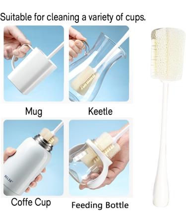 Premium 1-Piece Bottle Brush for Glass Bottles Versatile Cleaner for Carafes Baby Bottles Sports Mugs & More - Buy Online on GoSupps.com
