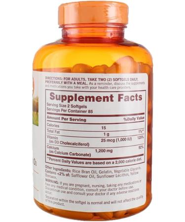 SD Calcium 1200mg - 170ct Bottle - High Strength Bone Health Supplement - Buy Online on GoSupps.com