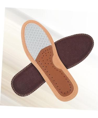 GLEAVI Leather Insoles - 2 Pairs Breathable Cowhide Orthotic Shoe Pads | Sweat Absorbing Non-Slip Comfort - Buy Online on GoSupps.com