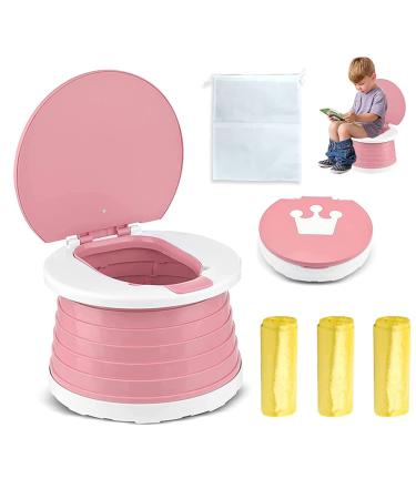 With multifunctional bag portable potty,travel potty seat for toddler,foldable potty seat for toddler travel,Toddlers Training Toilet Seat Emergency Toilet for Car, Camping, Outdoor, indoor