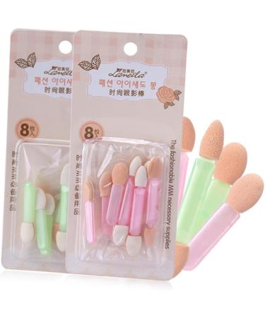 Mikinona Sponge Eyeshadow Stick 8pcs Sponge Applicator Eyeshadow Brush Eye Shadow Stick Double Head Eye Shadow Brush - Buy Online on GoSupps.com