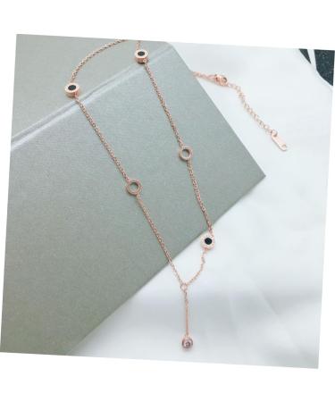 CALLARON Necklace Women Black Choker Black and White Double-sided Pendant Korean Version Miss Clavicle Chain - Buy Online on GoSupps.com