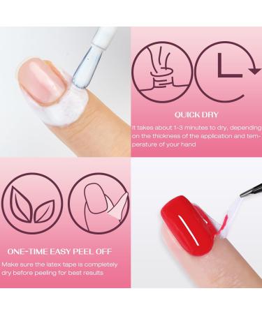 DRMODE Liquid Latex for Nails - Fast Drying Nail Polish Barrier & Cuticle Protector - Peel Off Skin Guard for Nail Art - 0.53oz White - Buy Online on GoSupps.com