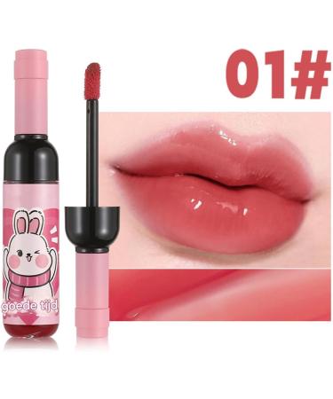 Erconsso Wine Red Lip Stain Matte Lips Finish Matte Lip Gloss Long Lasting Water Resistant Lip Tint for Women and Girls 01 A - Buy Online on GoSupps.com