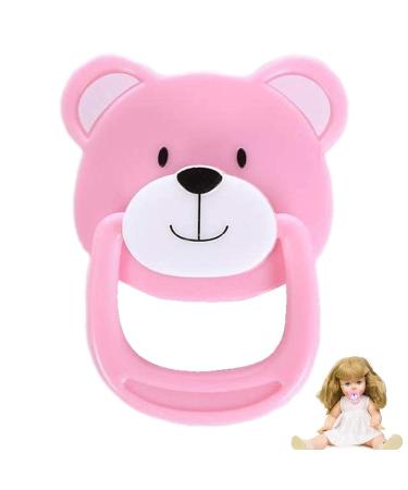 Gruwkue Baby Pacifier | Bear-Shaped Magnetic Dummy for Boys & Girls | Cute Puppy Bike Doll Accessories in Pink - Buy Online on GoSupps.com