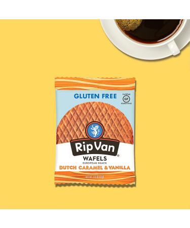 Rip Van Wafels Gluten-Free Stroopwafel - Dutch Caramel - Healthy Low Sugar & Calories Snack - Non-GMO - 1.16 oz (Pack of 12) - Buy Online on GoSupps.com