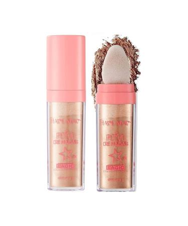 Highlighter Powder Body Glitter Highlighter Makeup Stick Face High Gloss Sparkle Loose Highlight Powder Brightens Makeup Stick for Face Body Hair Cosmetic 3Colors (Color : Multi-Colored)