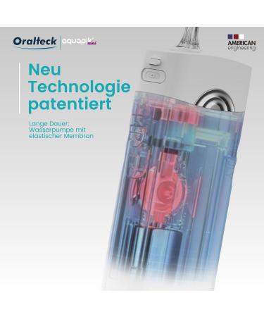 Aquapik Mini Oral Shower - Portable & Wireless 4 Nozzles Rechargeable IPX8 Waterproof 5 Modes - Ideal Family Oral Care (Pink) - Buy Online on GoSupps.com