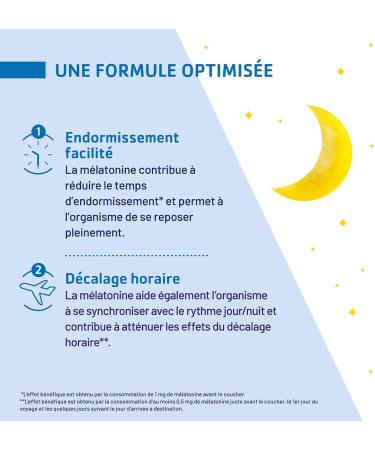 JUVAMINE - Sleep Melatonin - 1.85mg Melatonin - Reduces Sleeping Time - No Addiction - Time Difference - Rest - 1 Month Program - 30 Tablets - Made in France - Buy Online on GoSupps.com