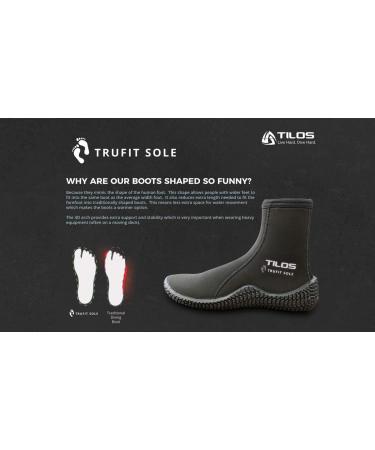 Tilos TruFit Dive Boots - Ergonomic Scuba Booties in Various Thicknesses - Buy Online on GoSupps.com