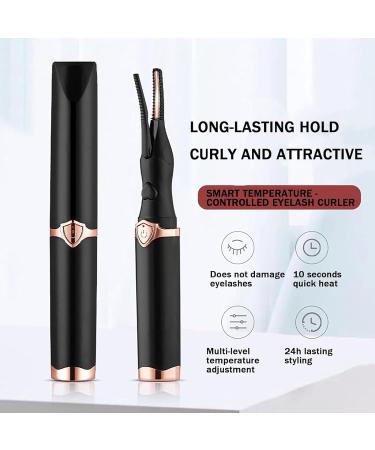Nuvaia Lash Curler Lash Lift Pro Electric Eyelash Curler Nuvaia Lash Curler Heat Heated Eyelash Curler Nuvaia Heated Lash Curler For Girls Women Quick Heating Curling (Black) - Buy Online on GoSupps.com