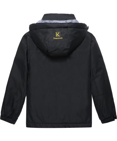 Keevoom Boy's Waterproof Ski Jacket - Black 4-5 | Warm Winter Coat for Kids - Buy Online on GoSupps.com