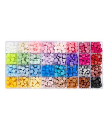 Greabuy Wachfiegelperlen Practical seal beans Stamps Octklace Seal wax pearls for vintage craft envelopes Wedding Wachfahlperlen Wachtliegelperlen Octhears