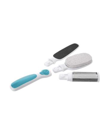 Vendify 3 Series Pedicure Set Hornehobel Horn skin remover several attachments cornea grated remote hard skin footfish aids pumice stone fine and rough (blue)