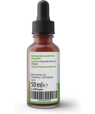 Chlorophyll Drops 50ml | 200mg Liquid Chlorophyll from Pure Alfalfa | Vegan | 30 Daily Doses | Achterhof - Shop Internationally! - Buy Online on GoSupps.com