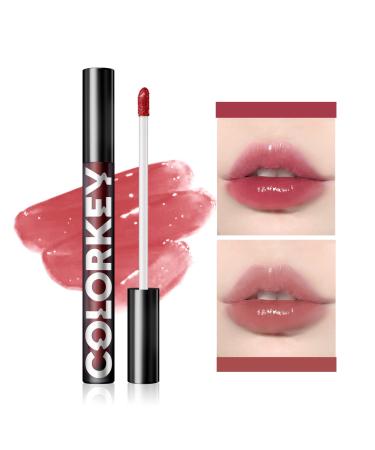 COLORKEY Lip Gloss Mirror Series, Hydrating Lip Gloss with Essential oil, High Shine Glossy Lip Tint, Hydrated & Fuller-looking Lips, Long-Lasting Liquid Lipstick(P710)