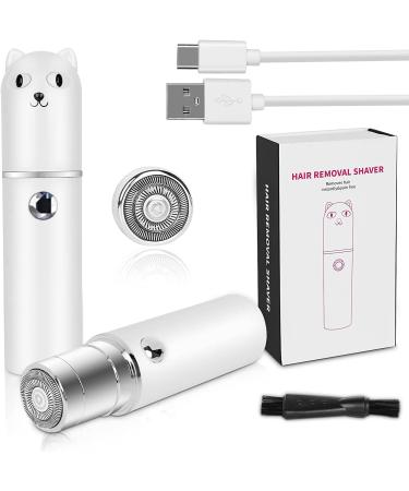 Flawless Hair Remover for Women  Rechargeable Painless Face Shavers for Women with 1  Replacement Head  Noise-Free Electric Facial Hair Removal on Full Charge  for Face  Upper Lips  Chin  Arms  Legs