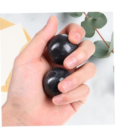 Fomiyes 8-Sentence Ball Exercise - Solid Black Baoding Health Massage Device | Hand Massage Gemstones & Fitness Balls for Relaxation - Buy Online on GoSupps.com