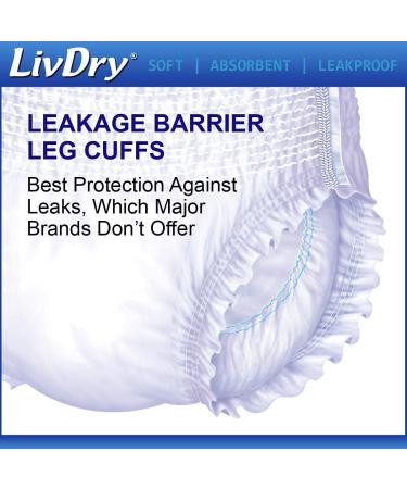 LivDry XXX-Large Adult Diapers - 44 Count, Extra Absorbency & Leak Protection - Buy Online on GoSupps.com
