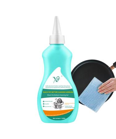 Siopob Pots And Pan Cleaner | 150ml Kitchen Cleaning Agent Pan Bottom Gel Cleaner Stainless Steel Cle-aning Paste Strong Stubborn Grease & Grime Remover For Removing Dirt Oil Stains