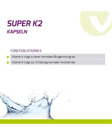 Vita2you Super K2 1200 g Vitamin K2 - Original Vitamk7 - High-Dose MK-7 & MK-4 (99% All Trans) - 120 Premium Quality Capsules - International Shipping Available - Buy Online on GoSupps.com