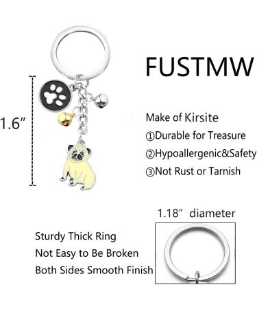 ENSIANTH Dog Keychain - Perfect Gift for Dog Lovers & Owners | Puppy Paw Print Keyring for Moms & Dads - Buy Online on GoSupps.com