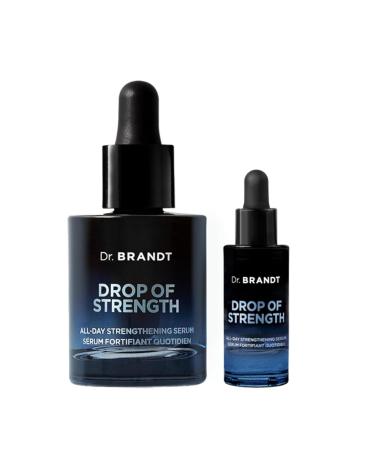 Dr. Brandt Drop of Strength All-Day Strengthening Serum Bundle - Enhances Skin Resilience & Provides Instant Hydration - 0.5 fl oz + 1.0 fl oz