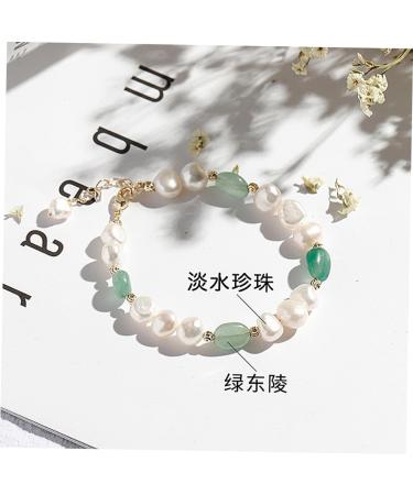 2pcs Fashion Bangle for Friends Decorative Bracelets Green Aventurine Bracelet Jewelry Wrist 19X1cm Green - Buy Online on GoSupps.com