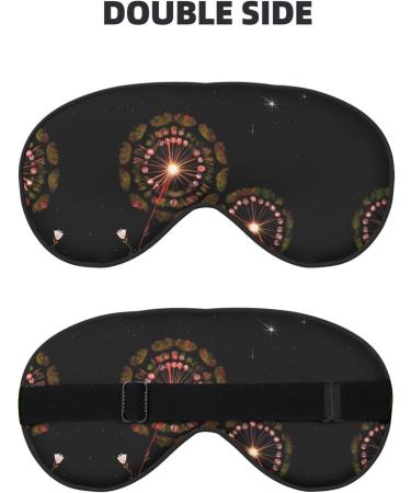 Starry Dandelion Eye Mask | Soft & Adjustable Sleep Mask for Men & Women | Comfortable Nighttime Eye Cover - Buy Online on GoSupps.com