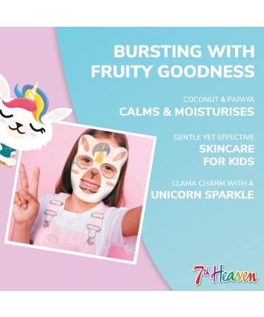 7th Heaven Llamacorn Face Mask Gift Set (4 Kids Face Masks). Hydrating Face Masks for Sensitive Skin Childrens Face Masks Age 8+ Cruelty Free Sheet Masks - Genuine 7th Heaven Face Masks Skincare - Buy Online on GoSupps.com