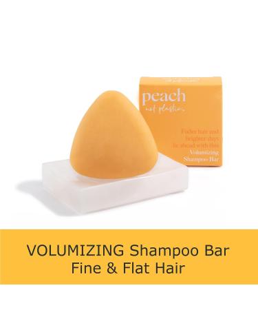 Peach not Plastic Volumizing Shampoo Bar for Fine & Flat Hair - 3.0oz | Silky Soft, Plant Based Vegan Formula | Eco Friendly - Buy Online on GoSupps.com